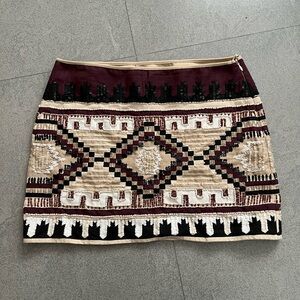 Zara beaded mini skirt size L